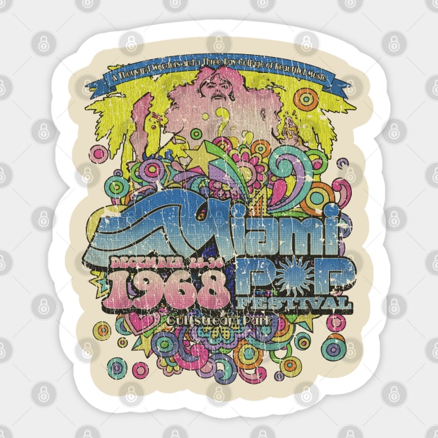 Miami Pop Festival 1968 Sticker by JCD666